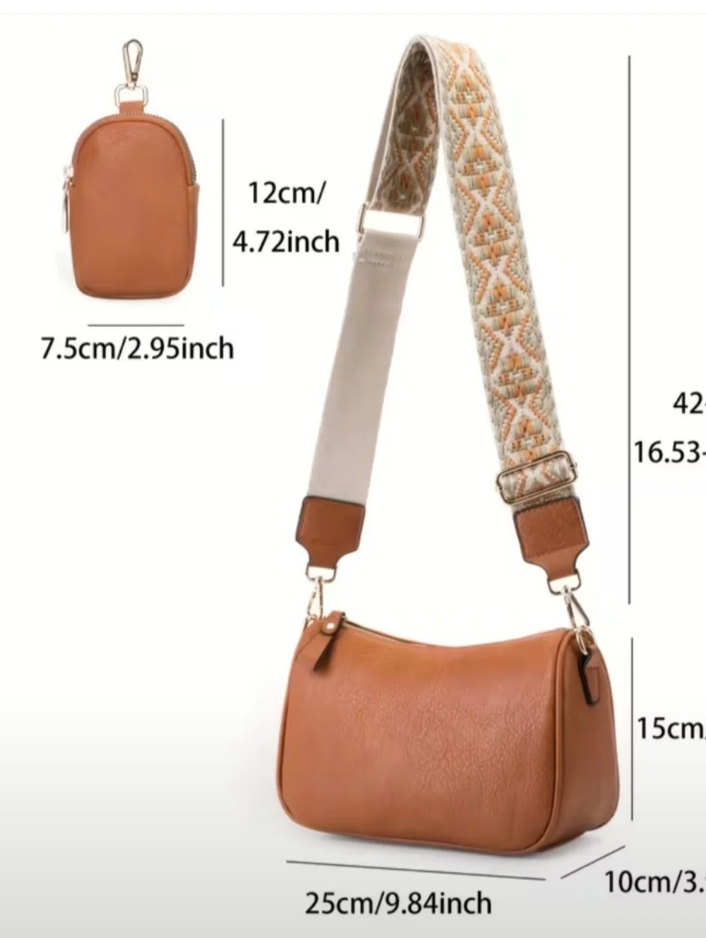 Bohemian-style crossbody bag